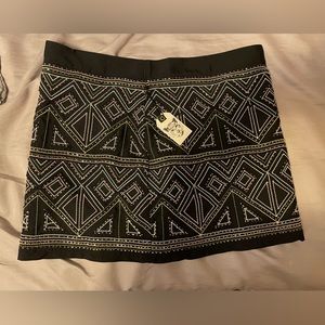 Beaded geometric skirt